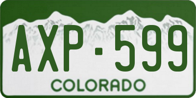 CO license plate AXP599