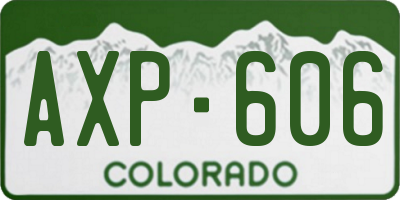 CO license plate AXP606