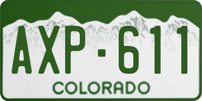 CO license plate AXP611