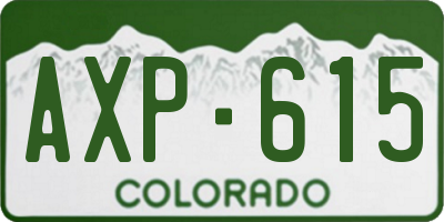 CO license plate AXP615