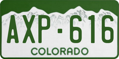 CO license plate AXP616