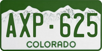 CO license plate AXP625