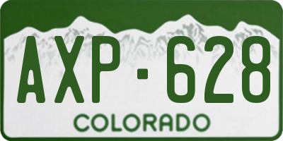 CO license plate AXP628