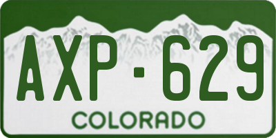 CO license plate AXP629