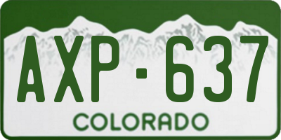 CO license plate AXP637