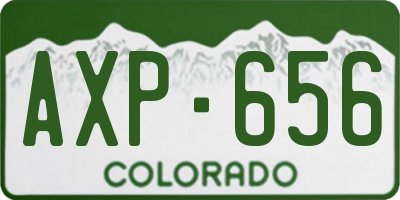 CO license plate AXP656