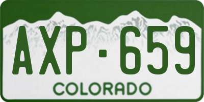 CO license plate AXP659