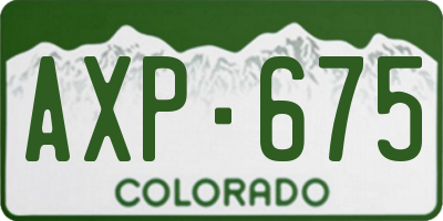 CO license plate AXP675