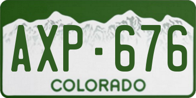 CO license plate AXP676
