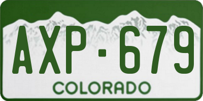 CO license plate AXP679