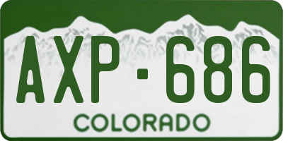 CO license plate AXP686