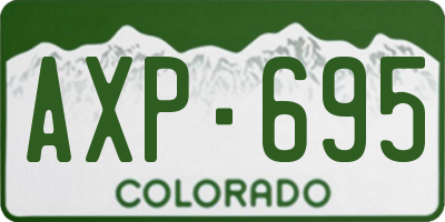 CO license plate AXP695