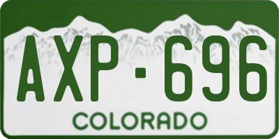 CO license plate AXP696
