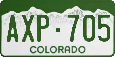CO license plate AXP705