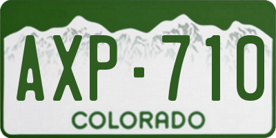 CO license plate AXP710