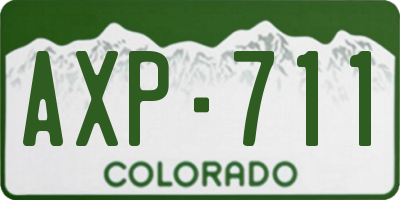 CO license plate AXP711