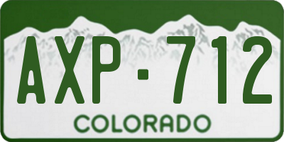 CO license plate AXP712