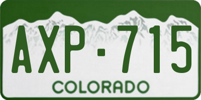 CO license plate AXP715