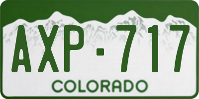 CO license plate AXP717