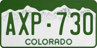 CO license plate AXP730