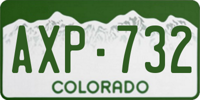 CO license plate AXP732