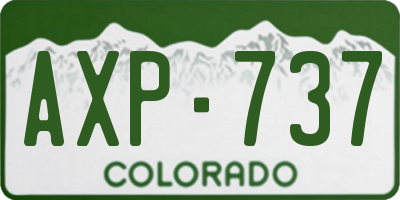 CO license plate AXP737