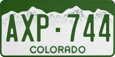 CO license plate AXP744