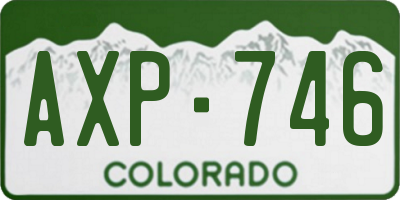 CO license plate AXP746