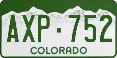 CO license plate AXP752