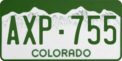 CO license plate AXP755