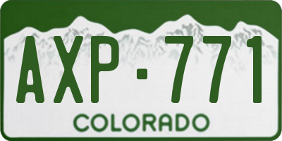 CO license plate AXP771