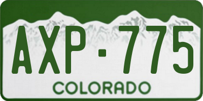 CO license plate AXP775