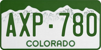 CO license plate AXP780