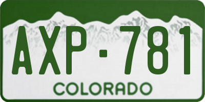 CO license plate AXP781