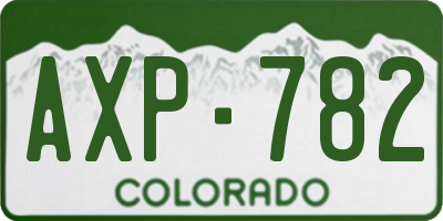 CO license plate AXP782