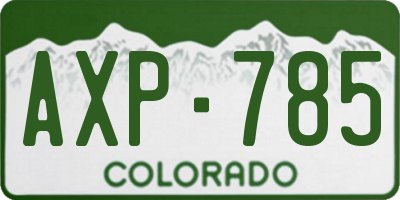 CO license plate AXP785