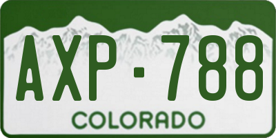 CO license plate AXP788