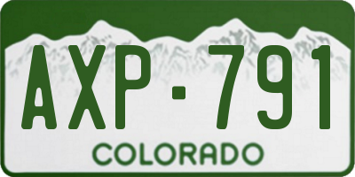 CO license plate AXP791