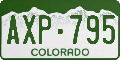 CO license plate AXP795