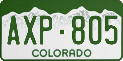 CO license plate AXP805