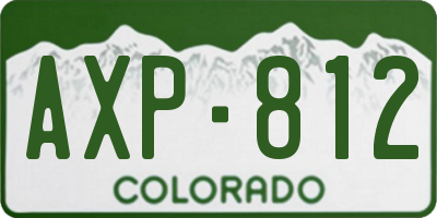 CO license plate AXP812