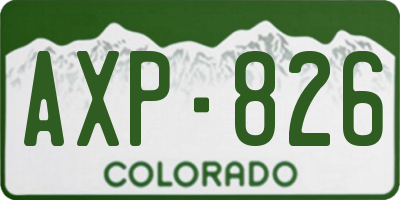 CO license plate AXP826