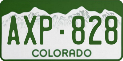 CO license plate AXP828