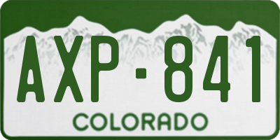 CO license plate AXP841