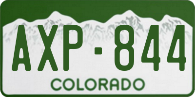 CO license plate AXP844