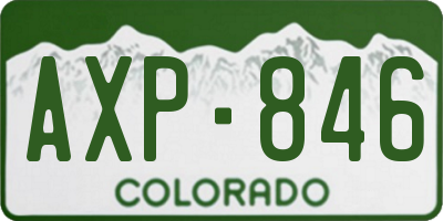 CO license plate AXP846