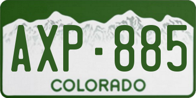 CO license plate AXP885