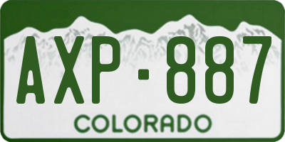 CO license plate AXP887