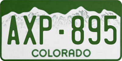 CO license plate AXP895