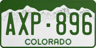 CO license plate AXP896